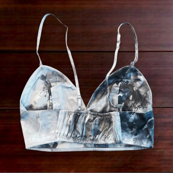 Time After Time Size Medium 2 Piece Boyfriend Oversized Gray Tie-Dye Top Set - Picture 2 of 4